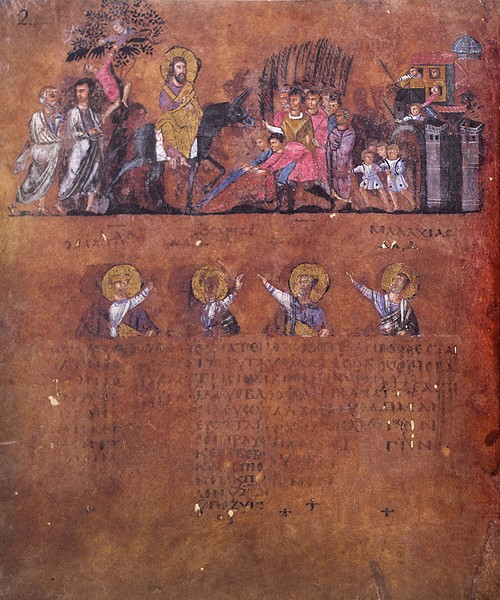 The entry of Jesus into Jerusalem