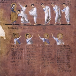 Communion of the Saints (This scene occupies two pages of the Codex)